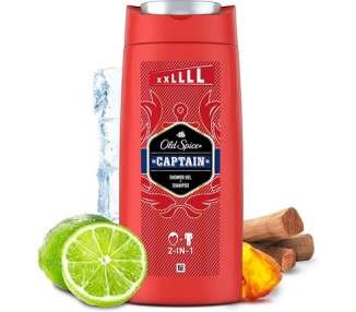 Old Spice Captain 2-In-1 Shower Gel & Shampoo For Men - Scent of Open Ocean Sandalwood & Citrus Notes