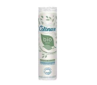 COTONEVE Bio Line Organic Cotton Round Makeup Remover Pads 60 Count