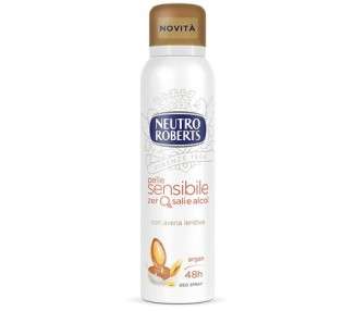 Neutro Roberts Deodorant Spray for Sensitive Skin with Soothing Oat and Argan 150ml Bottle