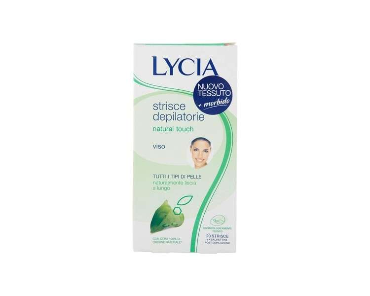 Lycia Natural Touch Face Depilatory Strips 20 Pack