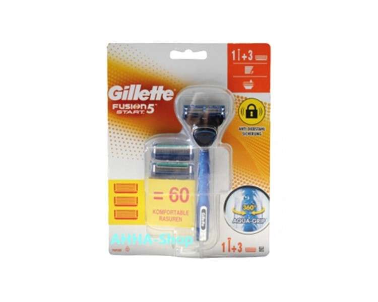 Gillette Fusion 5 Starter Razor with 3 Blades