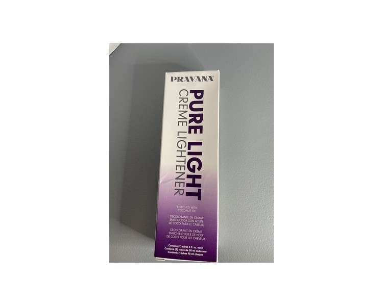 Pravana Pure Light Creme Lightener 2 x 3oz Tubes - New with Free Shipping