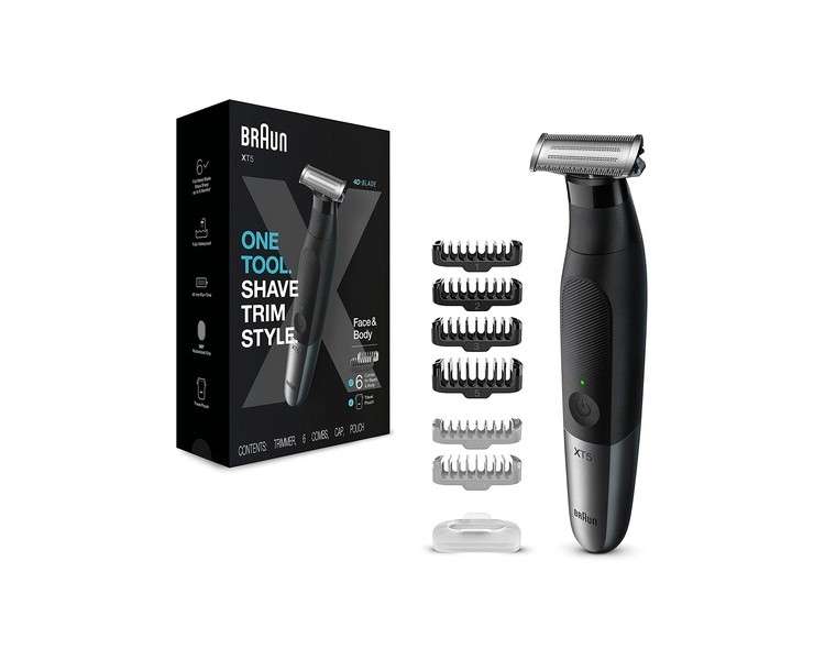 Braun Series X Beard Trimmer and Body Shaver for Facial and Body Hair XT5200 NEW
