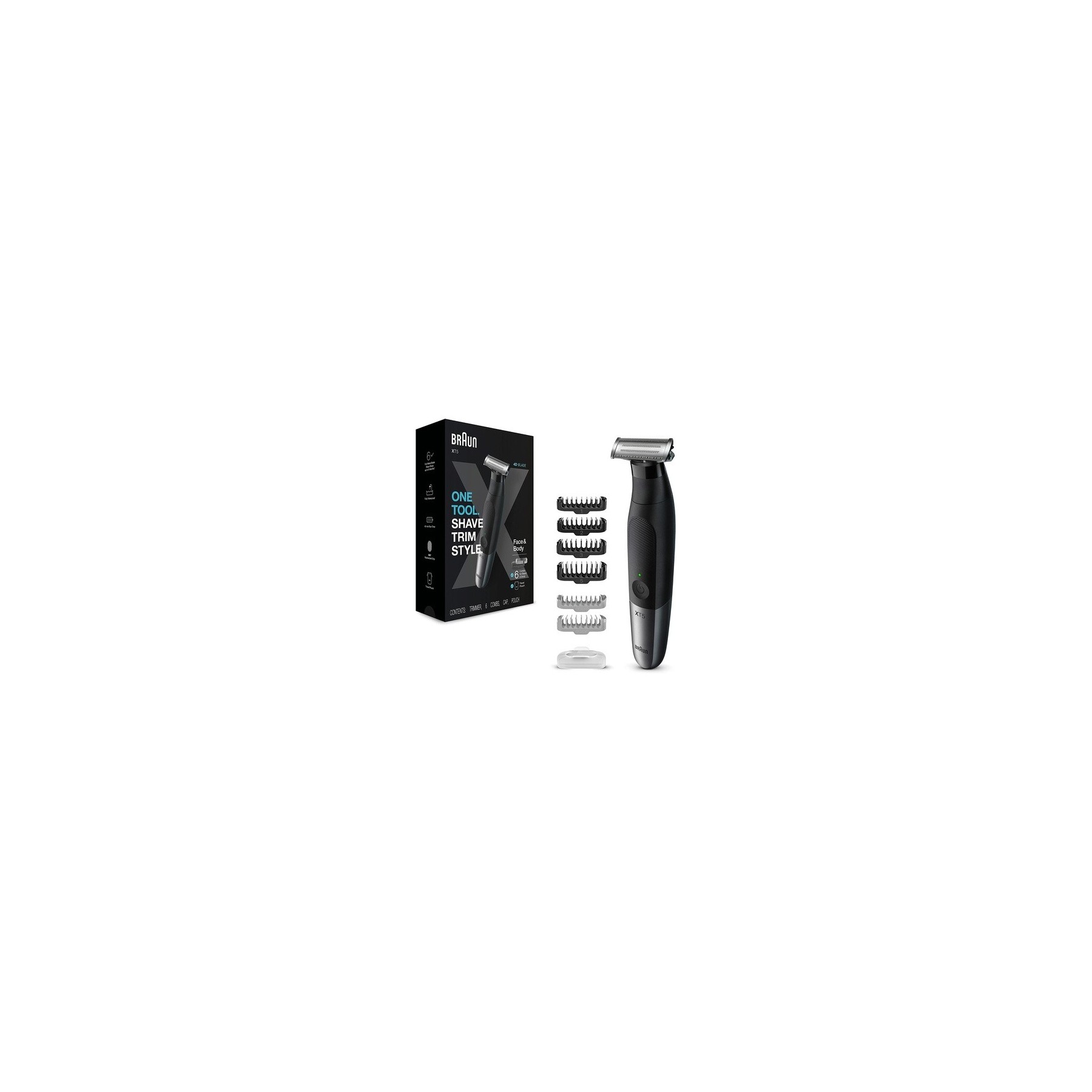 Braun Series X Beard Trimmer and Body Shaver for Facial and Body Hair XT5200 NEW