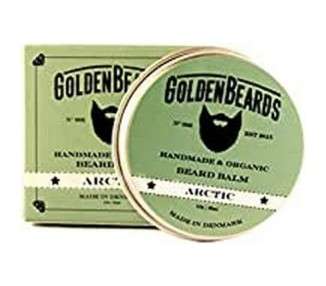 Organic Beard Balm Arctic 30ml - 100% Natural Golden Beards with Jojoba, Argan, Apricot Oil, Peppermint, Orange and Tea Tree