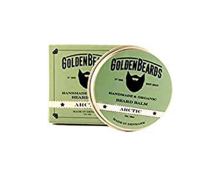 Organic Beard Balm Arctic 30ml - 100% Natural Golden Beards with Jojoba, Argan, Apricot Oil, Peppermint, Orange and Tea Tree