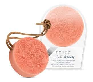 FOREO LUNA 4 Body Peach Perfect Massage Body Brush Exfoliating Scrubber Waterproof USB-Rechargeable