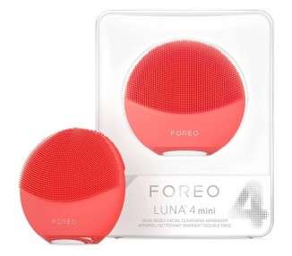 FOREO LUNA 4 Mini Facial Cleansing Brush and Face Massager Coral
