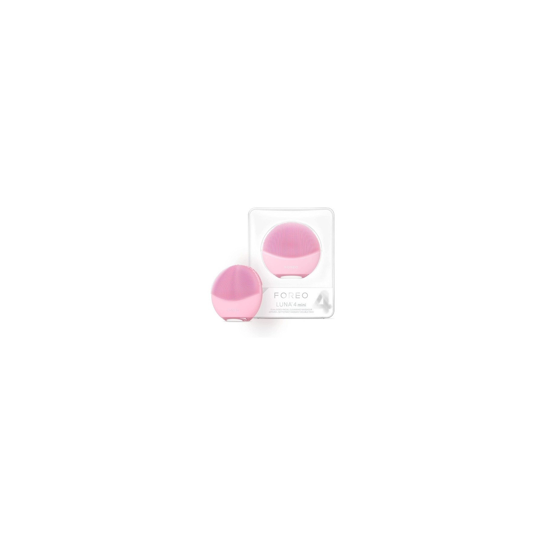 FOREO Luna 4 Mini Facial Cleansing Brush and Face Massager Premium Face Brush for All Skin Types Pearl Pink