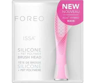 FOREO ISSA Hybrid Wave Brush Head Medical-Grade Silicone & PBT Polymer Bristles Pearl Pink