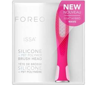 FOREO ISSA Hybrid Wave Brush Head Medical-Grade Silicone & PBT Polymer Bristles Fuchsia