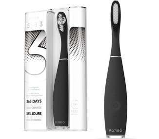 FOREO ISSA 3 Electric Ultra-Hygienic 4-in-1 Sonic Toothbrush FDA Approved 16 Intensities - Black