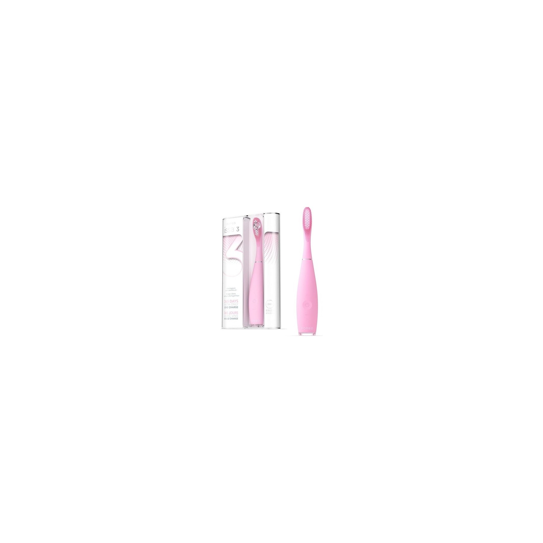 FOREO ISSA 3 Electric Ultra-Hygienic 4-in-1 Sonic Toothbrush 16 Intensities Pink