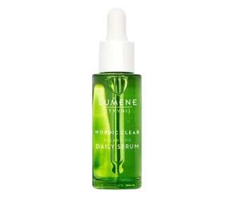 Lumene Nordic Clear Tyyni Balancing Daily Serum Hydrating Niacinamide Serum for Oily Combination and Acne-Prone Skin 1 fl oz