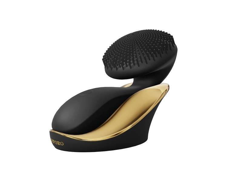 Diforo Arum Black Gold Sonic Facial Brush with Magnetic Therapy Function