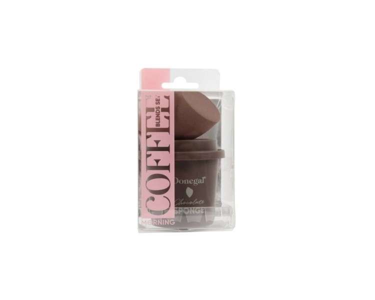 DONEGAL Morning Coffee Chocolate Makeup Sponge with Case