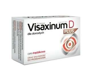 VISAXINUM with Vitamin D Plus 30 Tablets for Acne Prone Skin and Brightening