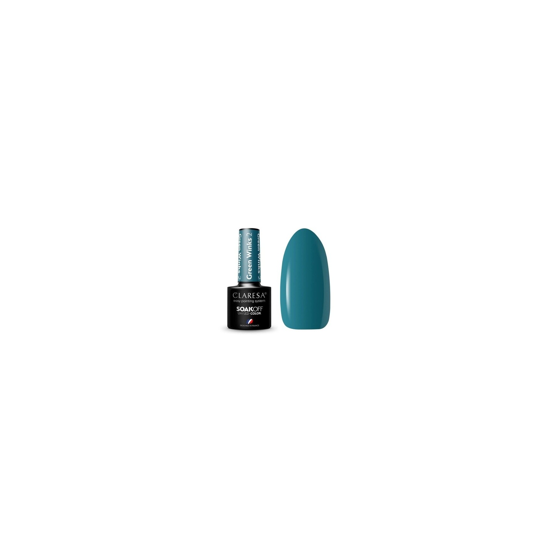 Green Winks UV Nail Polish 5ml Claresa - Pack of 2