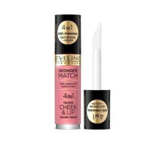 Eveline Wonder Match Cheek Lip 4in1 Blush Liquid Lipstick No.3 Vegan 4.5ml