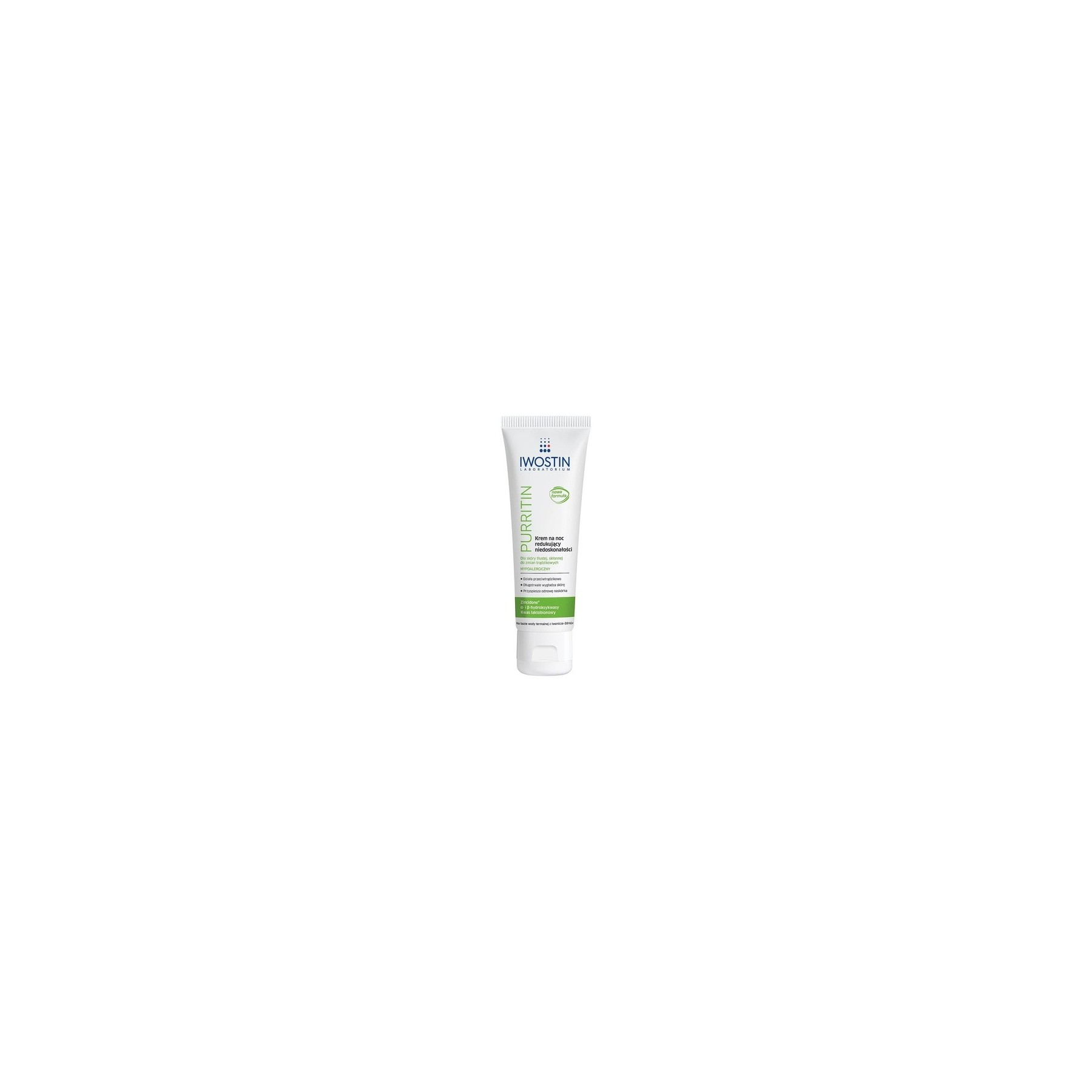 Iwostin Purritin Anti-Acne Night Cream Reduces Imperfections 40ml