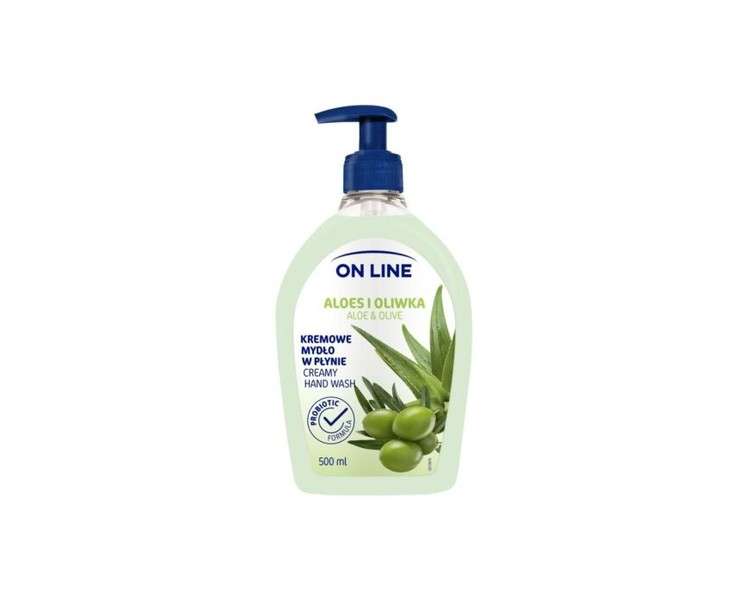 On Line Aloe Vera & Olive Cream Soap 500ml