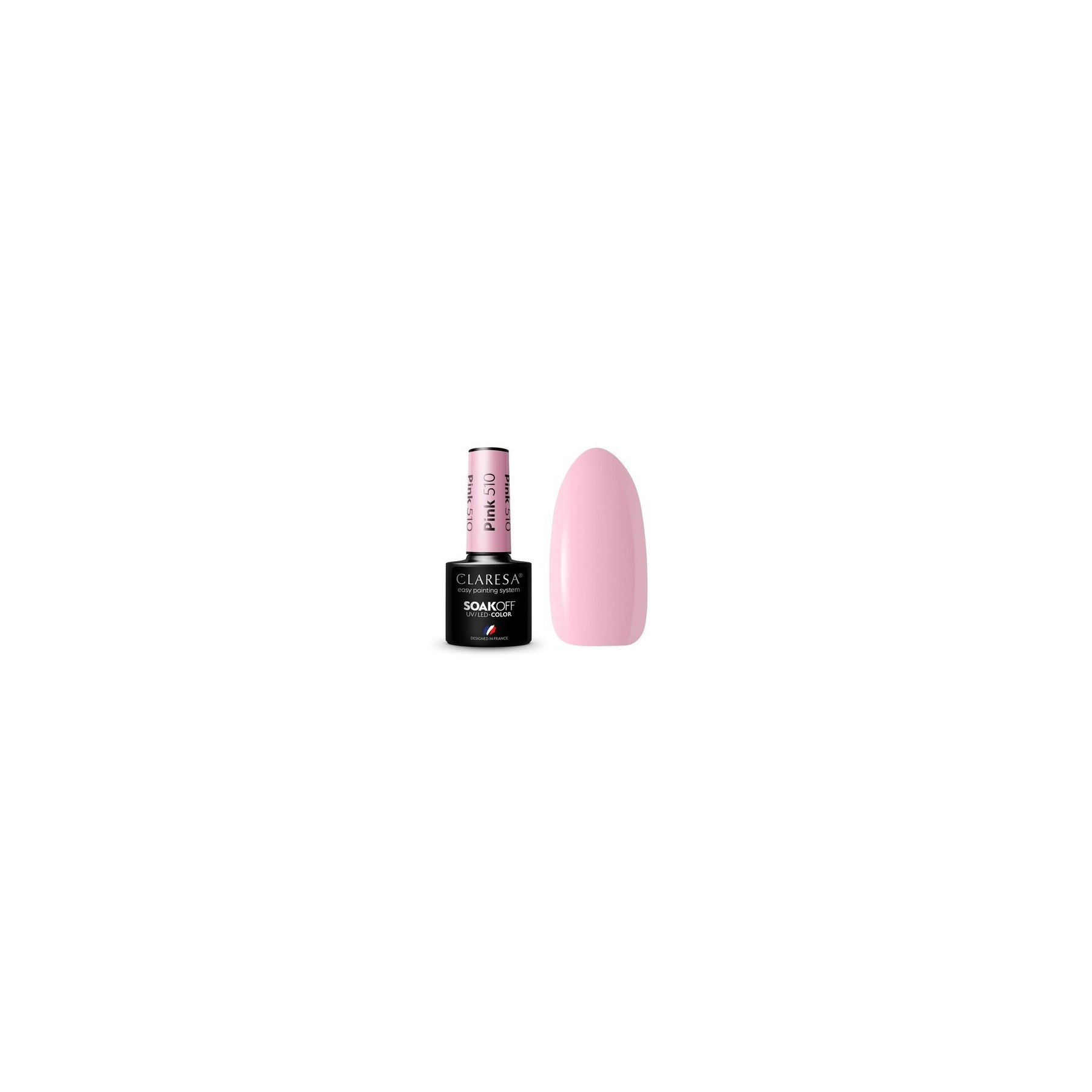 CLARESA SoakOFF UV/LED Gel Pink 510 5ml