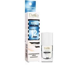 Delia Cosmetics Nail Conditioner Total Reconstruction 11ml - Calcium and Vitamins for Strong and Nourished Nails