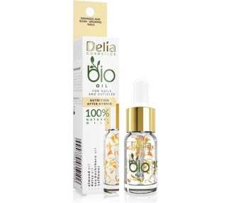 Delia Cosmetics Nourishing Bio Oil for Nails and Cuticles 11ml - 100% Natural Oils Almond and Daisy