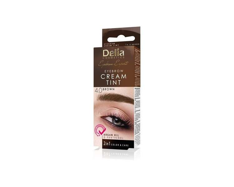 Delia Cosmetics Creamy Eyebrow Tint Professional Coloring Easy Application 15ml Dark Brown