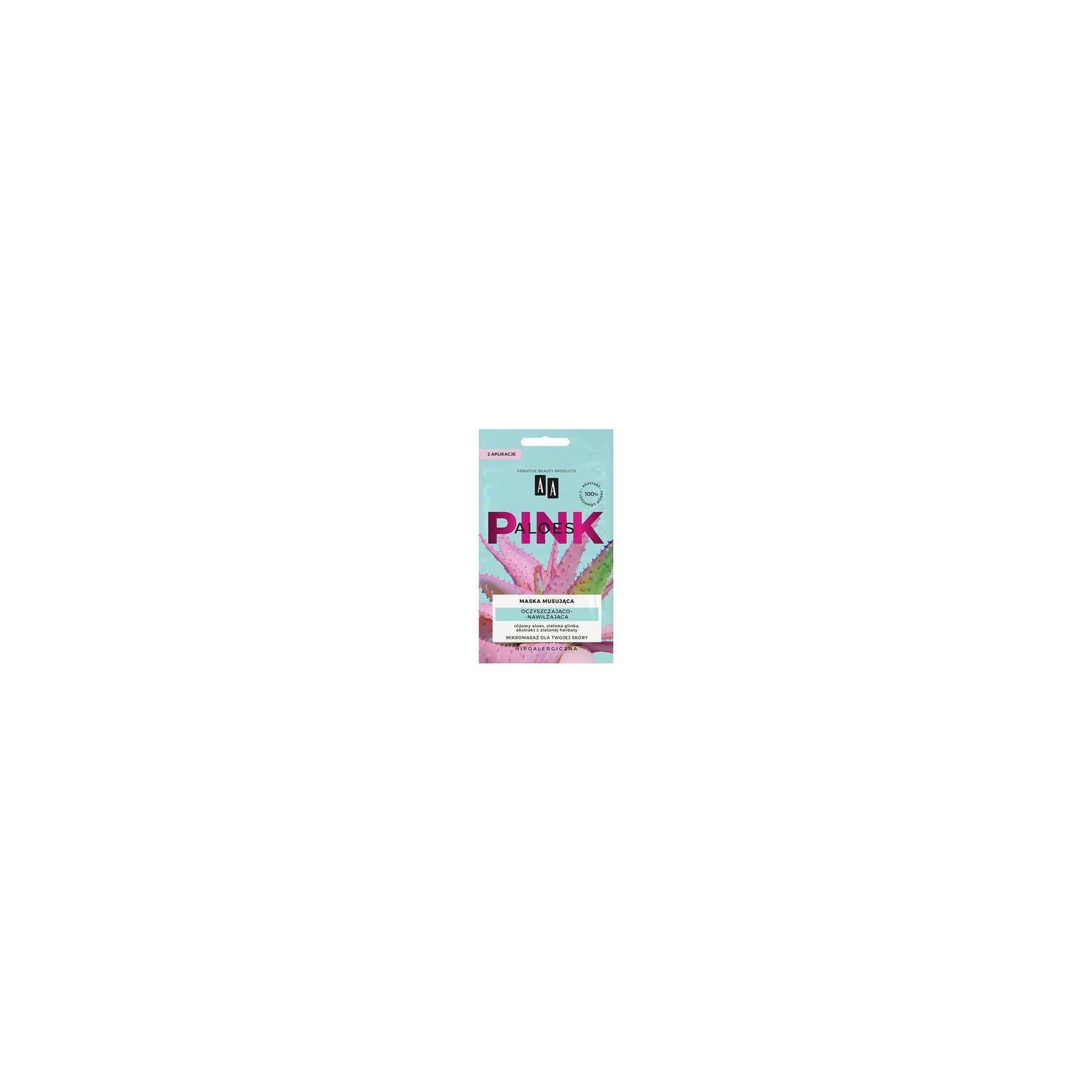 AA Aloes Pink Cleansing Moisturizing Mask with Champagne 2x4g