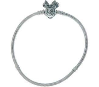 Pandora Disney Moments Pavé Minnie Mouse Clasp Snake Chain Bracelet 16cm