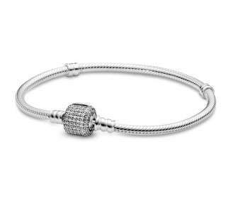 Pandora Moments Silver Signature Clasp Bracelet 20cm