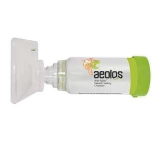 Aeolos Valved Holding Chamber for Children 1-6 Years with Medium Mask and Mouthpiece