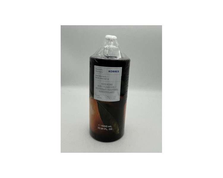 Korres Renewing Body Cleanser Basil Mandarin with Pump 1000ml 33.81 fl oz - NEW