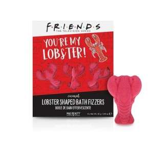 FRIENDS TV Show Lobster Shaped Bath Fizzers Coconut-Scented Bath Salts Sticks Body Care 6x30g