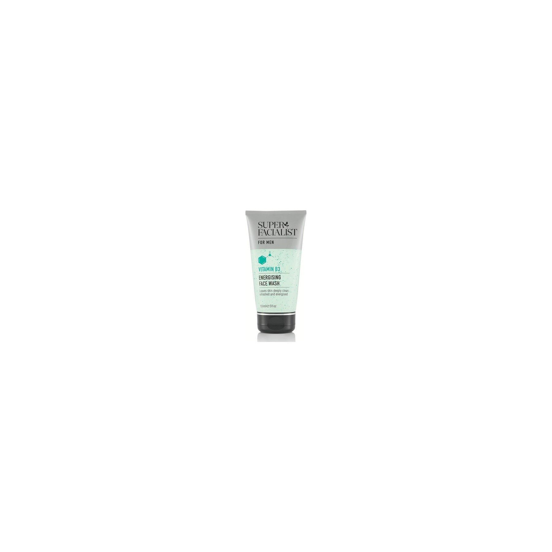Super Facialist for Men Energising Face Wash with Vitamin B3 Hyaluronic Acid Magnesium and Vitamin E 150ml