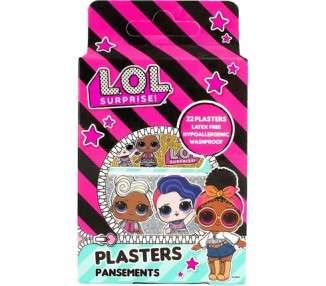 Jellyworks LOL Surprise Plasters x22 Latex-Free Hypoallergenic Washproof 20g