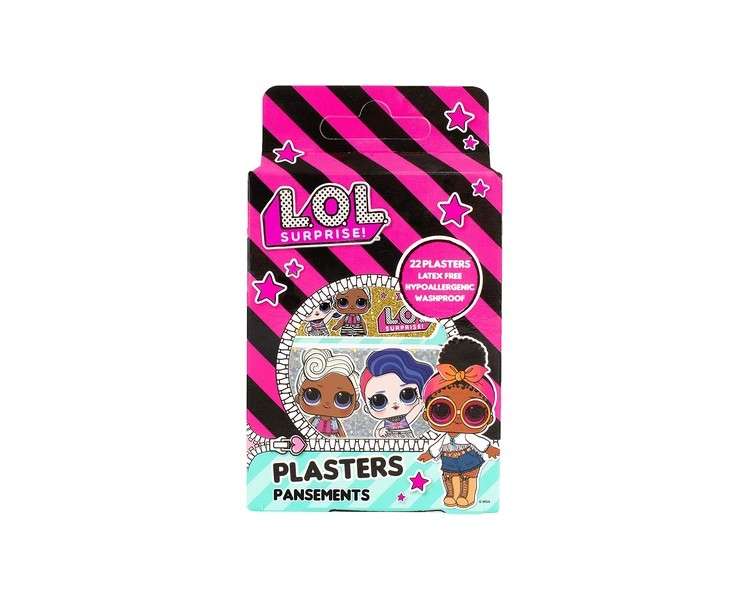 Jellyworks LOL Surprise Plasters x22 Latex-Free Hypoallergenic Washproof 20g