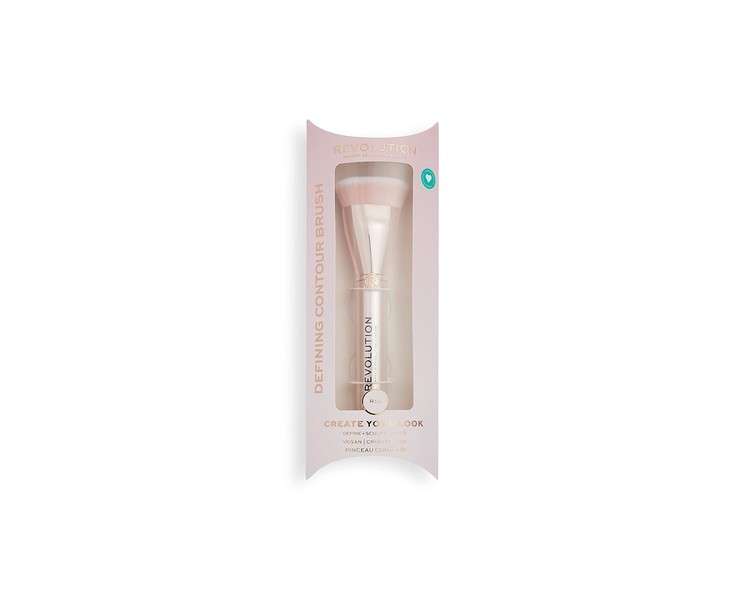Makeup Revolution Create Defining Contour Brush for Cheeks, Nose, and Eyes - Vegan and Cruelty-Free R10