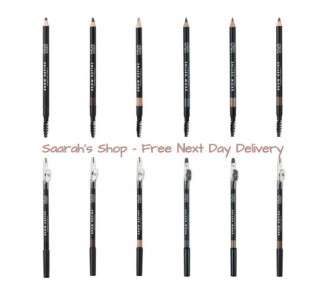 MUA Brow Define Eyebrow Pencil with Sharpener and Spooly Brush - All Shades - Vegan