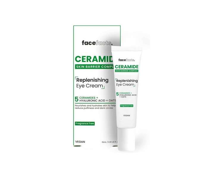 Face Facts Ceramide Eye Cream Replenishing Reduces Puffiness and Dark Circles 15ml