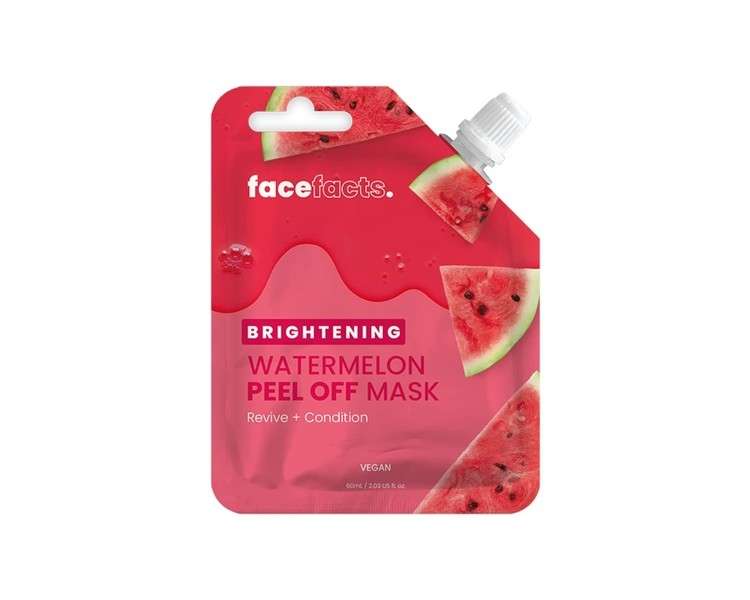 Face Facts Brightening Watermelon Peel Off Mask Cleanses and Moisturizes 60ml