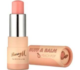 Barry M Cosme Buff and Balm Lip Tint with Scrub to Balm Formula Coral Peach Pop