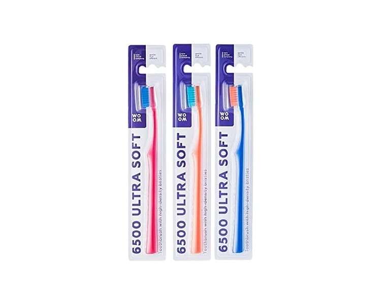 WOOM 6500 Ultra Soft Toothbrush Mix of 3 Colors