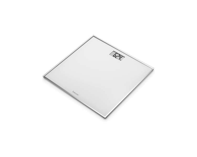 Beurer GS 120 Compact Glass Scales with Elegant Mirror Effect and Easy to Read LCD Display 27x26cm - Load Capacity up to 150kg