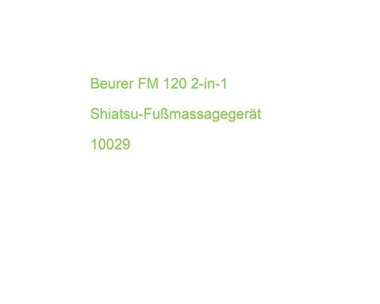 Beurer FM 120 2-in-1 Shiatsu Foot Massager 10029