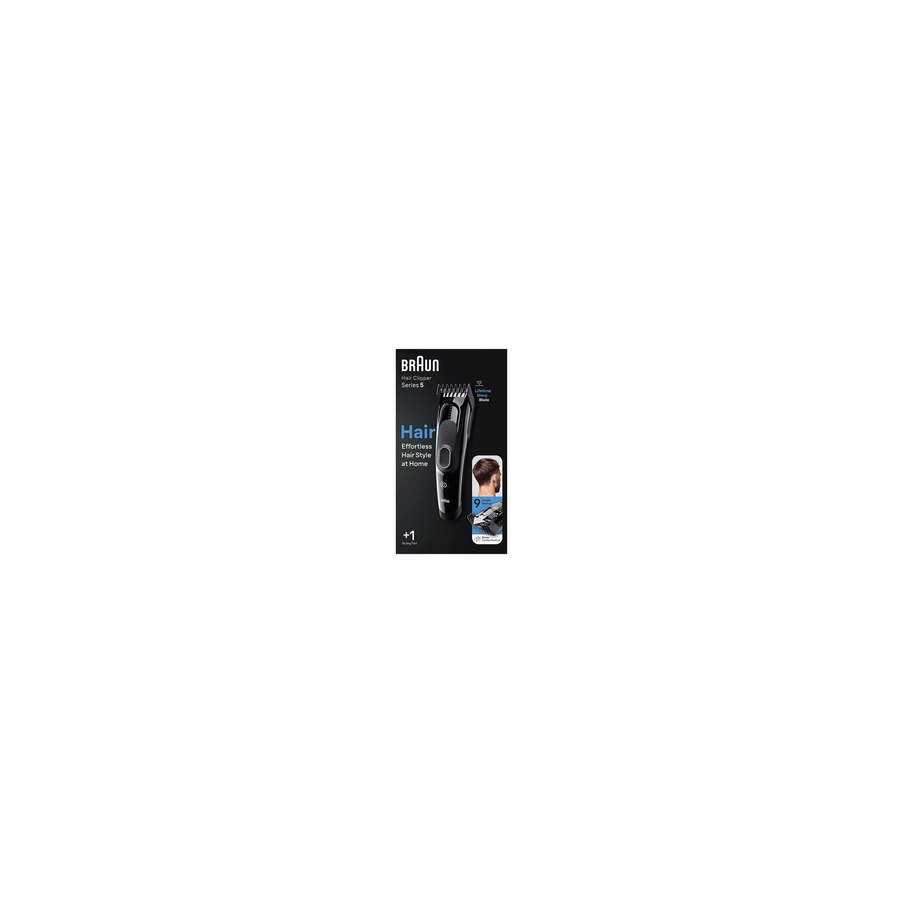Braun Series 5 Hair Clipper for Men with 9 Length Settings and Ultra-Sharp Blades
