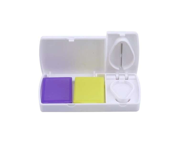 Practical 2 in 1 Tablet Splitter and Pill Organizer White