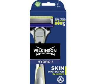 Wilkinson Sword Hydro 5 Skin Protection For Men Sensitive Razor Handle with 1 Blade Refill