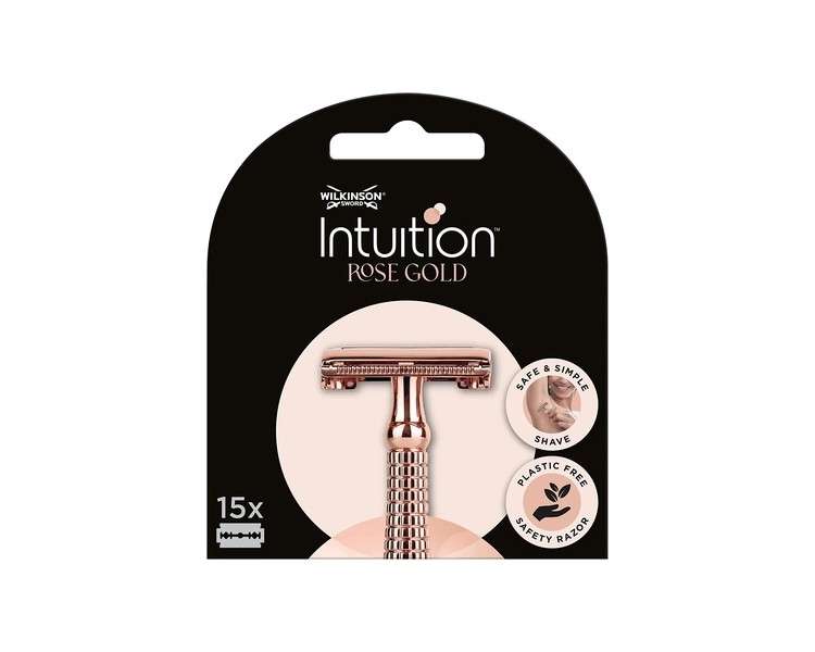 Wilkinson Sword Intuition Rose Gold Blades 15 Units